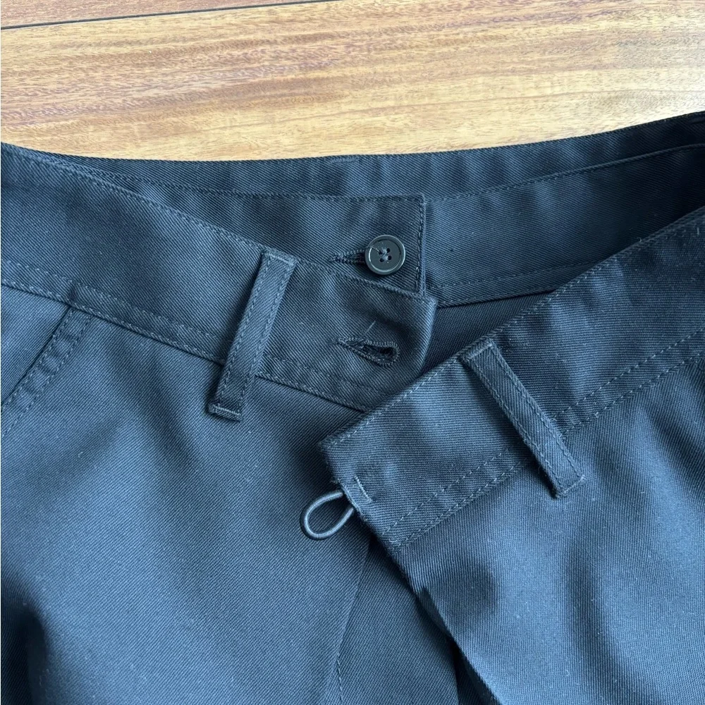 MM6 Maison Martin Margiela Black Short Suit Trousers Black Wide-Leg Culottes - Picture 5 of 14